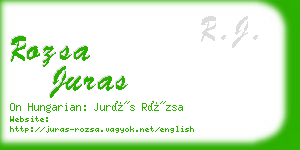 rozsa juras business card